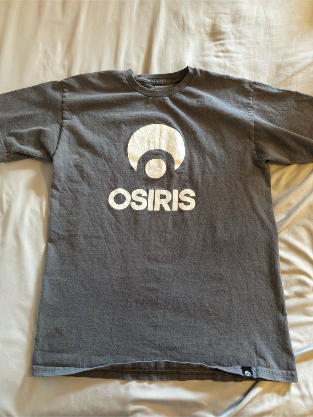 Osiris Gray Short Sleeve Tee with White Logo
